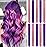 LADYAMZ Clip in Hair Extensions 10 PCS, 22 In Purple and Pink Hair Extensions, Long Straight Synthetic Hairpieces for Women