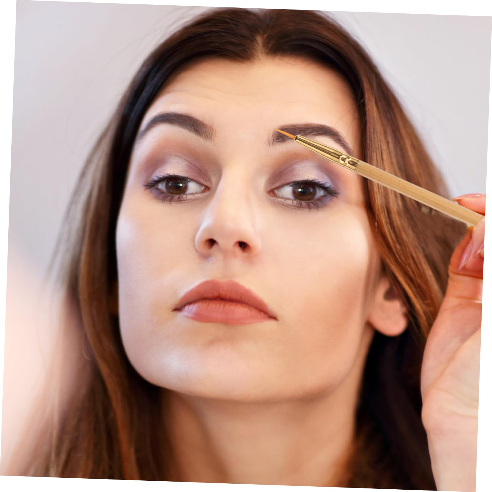 FOMIYES Professional Makeup Brush Double-ended Eyeliner Bamboo Straight Bent Angled Perfect for Cat Eye