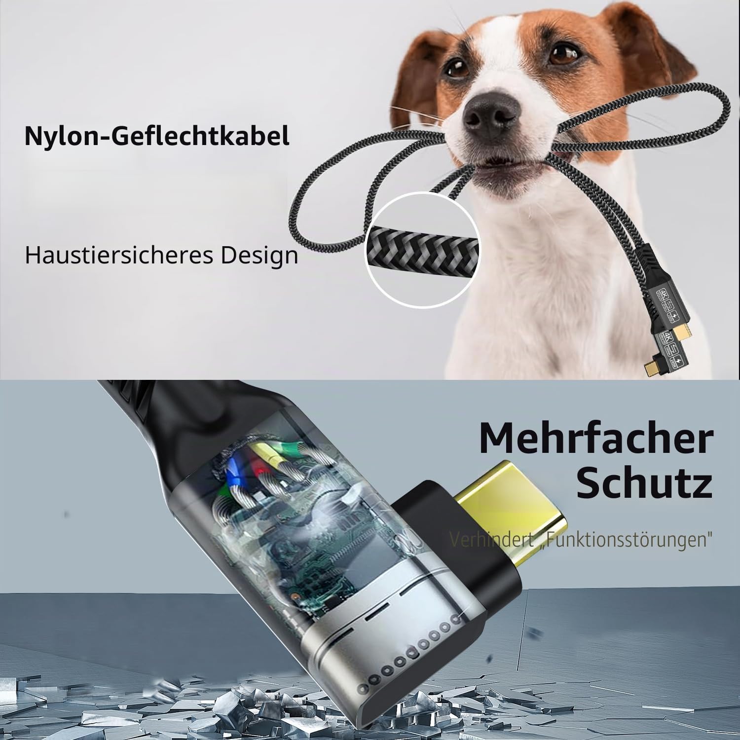 CAKOBLE usb c kabel 5m,[2 Stück 5m] usb 3.2 kabel,20 Gbps usb c datenkabel,PD 3.1 240W Schnellladekabel,4K@144Hz Video für Laptop,Monitor,Hub,Dock,M3,SSD,eGPU,Display,r ladekabel usb c 5m