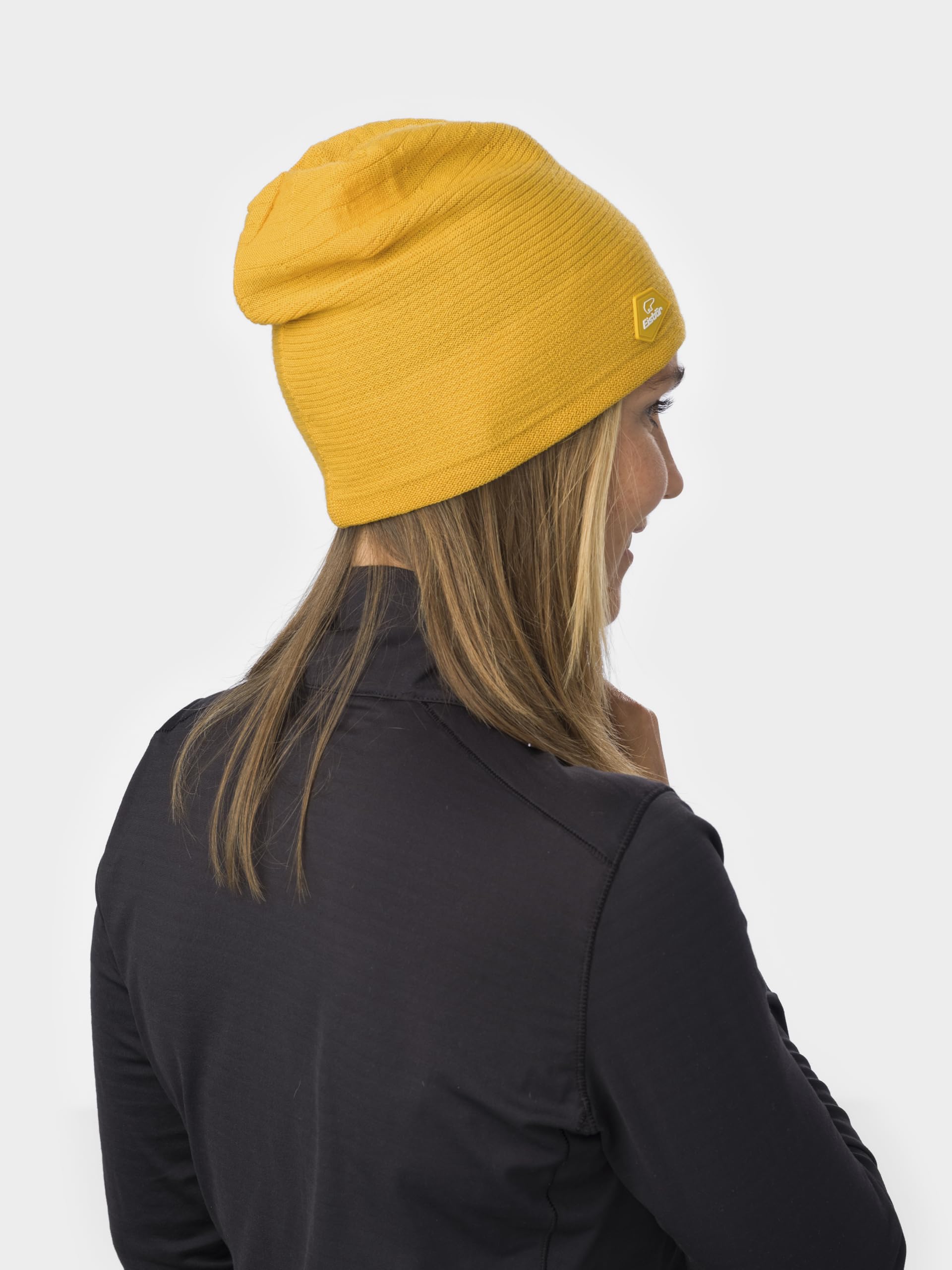 Eisbär Merino Mütze Herren und Damen Ayora Oversized - Sportmütze aus Merinowolle wärmend atmungsaktiv Laufmütze feuchtigkeitsabführend schnelltrocknend - Beanie für Sport und Outdoor Haube Ganzjährig