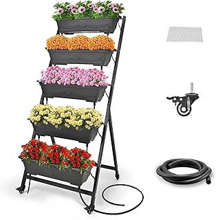 ICITYWALL 57" Vertical Garden planters with 5 Tier Plant Boxes, Raised Garden Bed Indoor or Outdoor, Elevated Planter for ...
