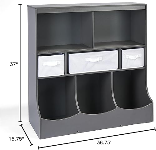 Miniatura 35 de Unidad de almacenamiento Badger Basket con tres cestas., Espresso Espresso,Gris antracita,Gris Oscuro,Nube gris/blanco,Gris,Blanco/Gris