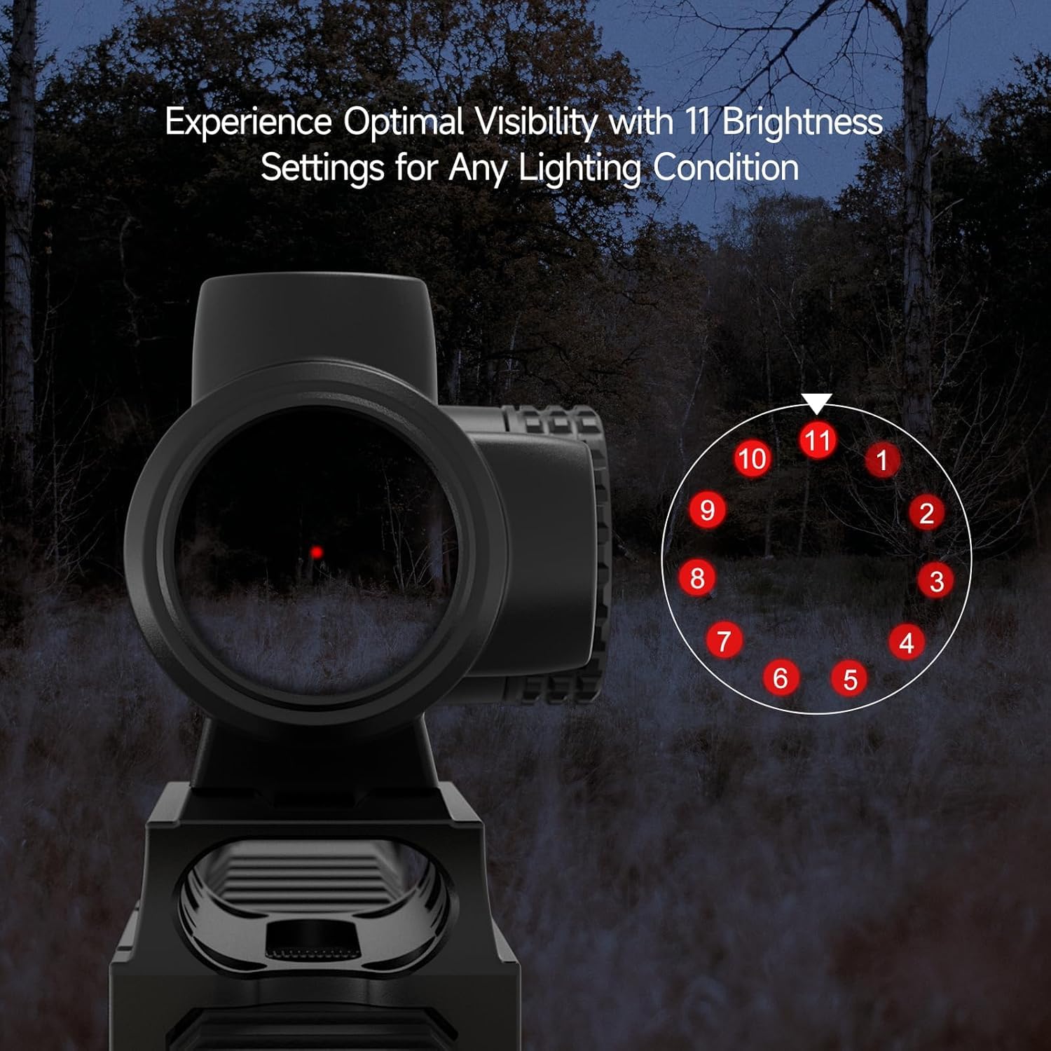 Feyachi V90 Viseur Point Rouge avec M57 1.5X - 5X Loupe Combo, 1 x 25mm Red Dot et Loupe Combo Monture Flip intégrée Absolute Co-Witness