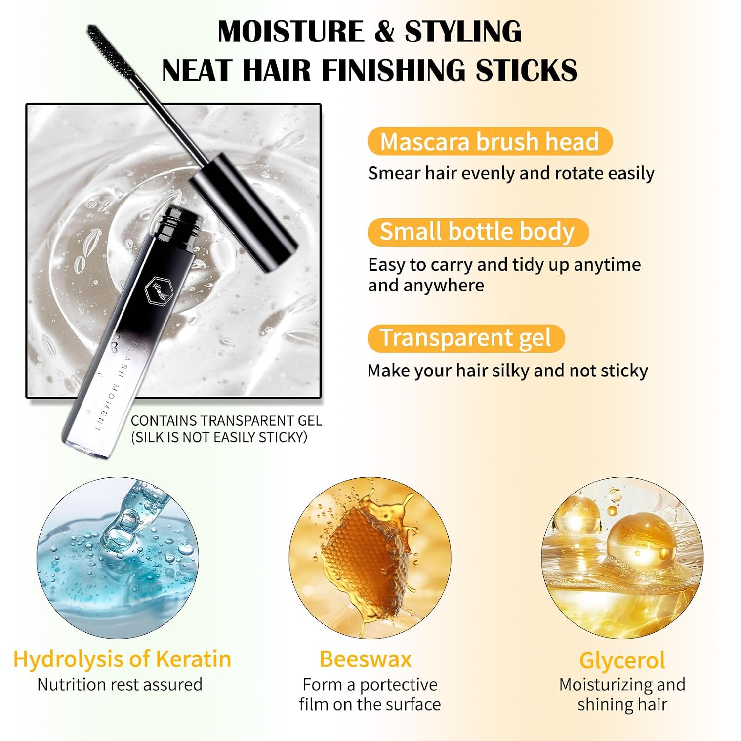 Hair Wax Stick Set for Flyaways Slick Back – Includes Wax Stick for Hair, Hair Finishing Stick – Hair Styling Products for Women, Taming Frizz & Creating Sleek Styles (2PACK)