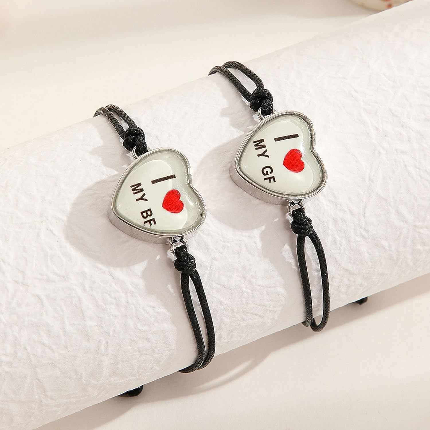 Couples Bracelets for Women Men Heart Matching Bracelets for Couples Matching Heart Bracelets for Boyfriend Girlfriend Jewelry - Image 4