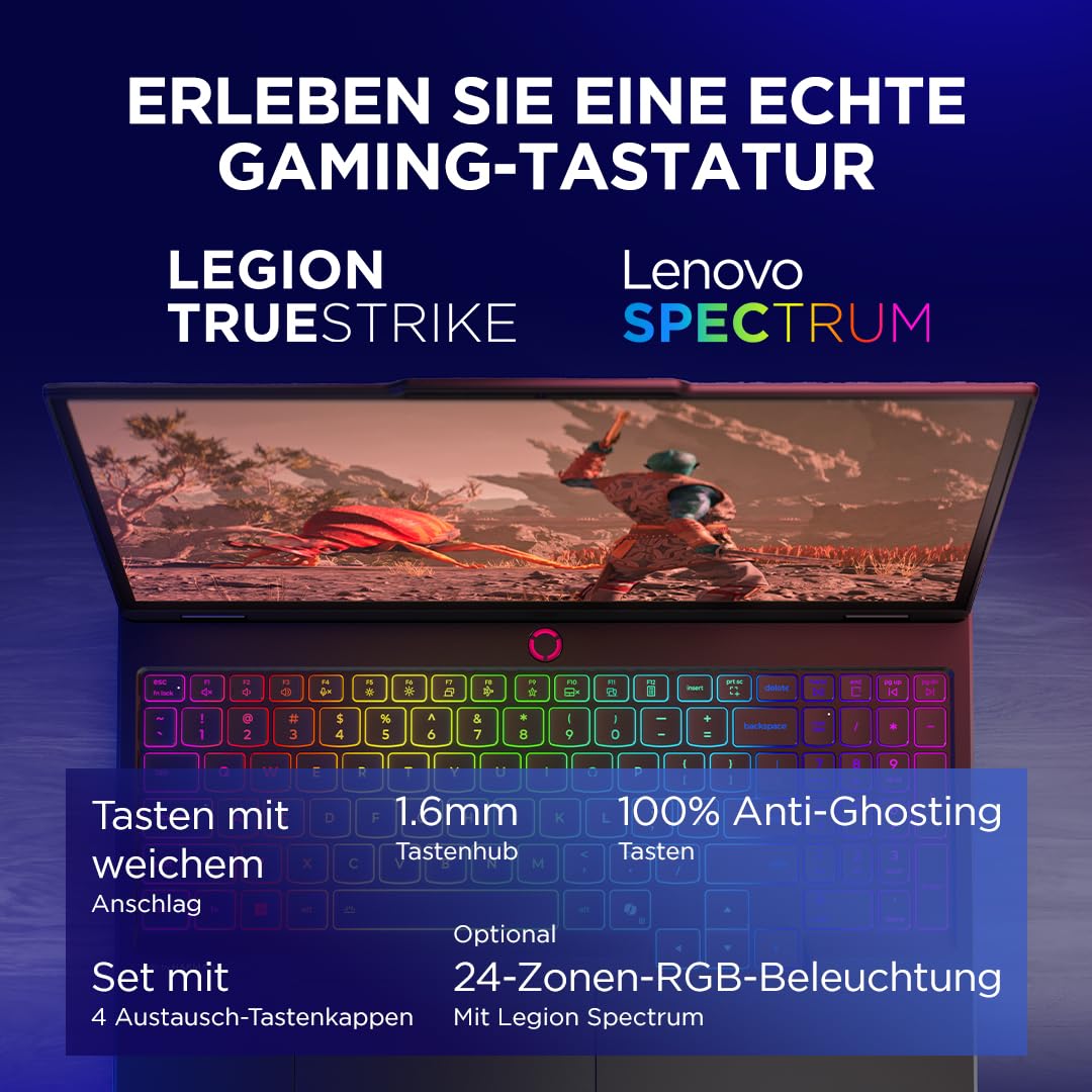 Lenovo Legion 5i Gaming AI Laptop | 15.1" WQXGA 165Hz OLED Display | NVIDIA GeForce RTX 5070 | Intel Core i7-13650HX | 32GB RAM | 1TB SSD | Win11 | QWERTZ | Eclipse Black | 3 Monate GamePass