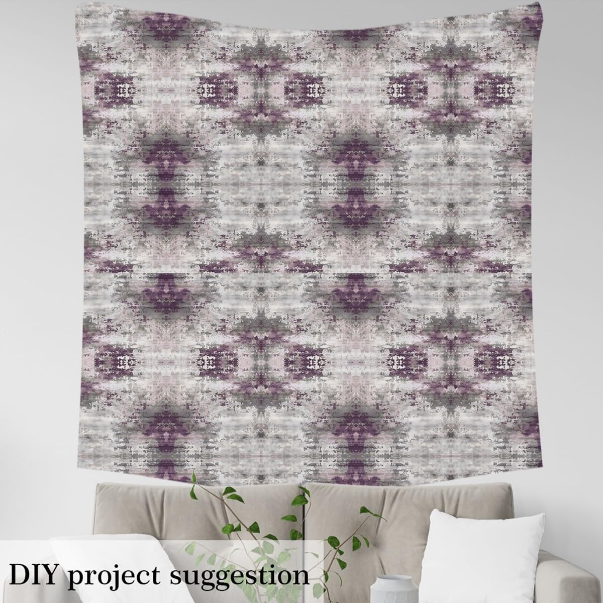 Erosebridal Watercolor Fabric by the Yard,Modern Abstract Upholstery Fabric,Ombre Gradient Tie Dye Batik Indoor Outdoor Fabric,Gradient Grunge DIY Art Quilting Fabric (Light Pink Grey,5 Yards)