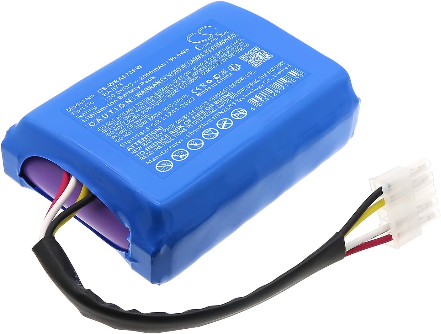 Battery for Mowox RM 1000 WiU-SN, RM 500 WIU-SN, RM 700 BTU-SN, RM 900 WiU-SC PN:Mowox BA 573 2500mAh / 50.0Wh