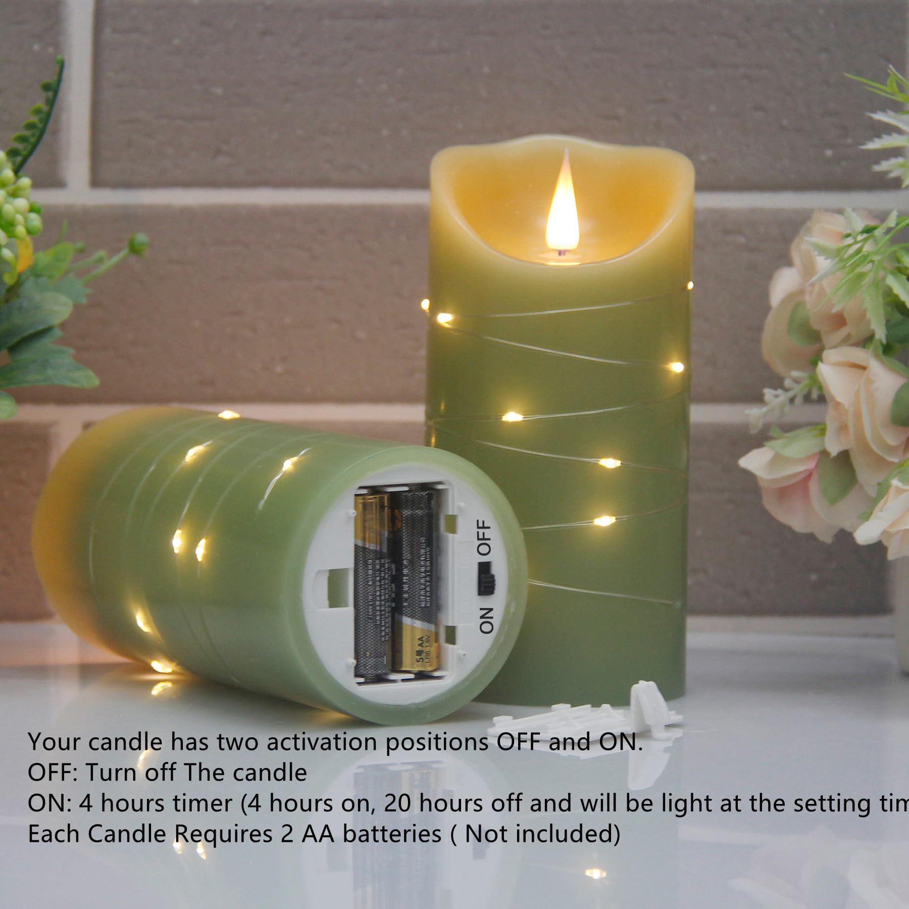 Velas Parpadeantes Control Remoto Velas LED Parpadeantes - Sin