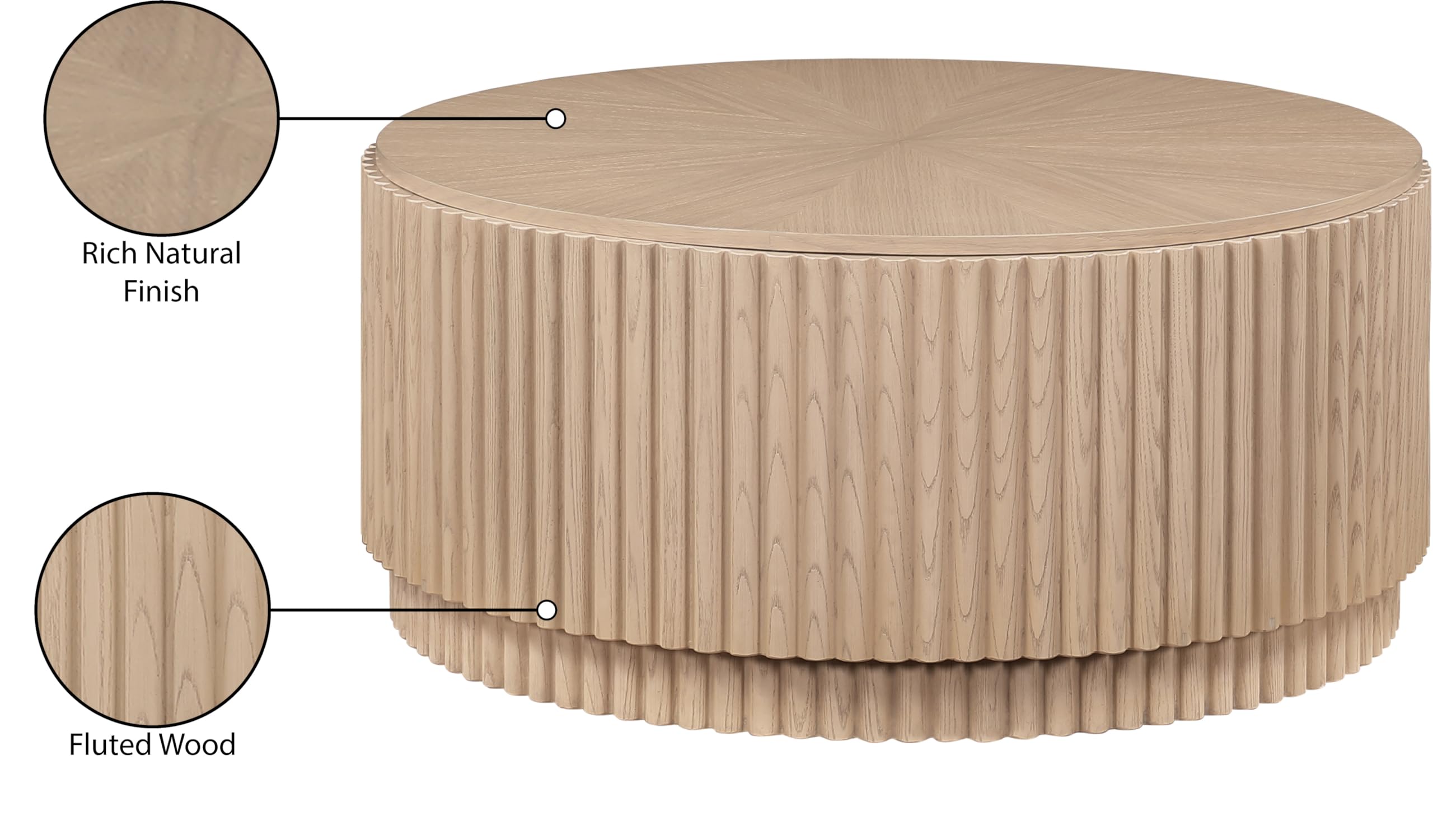 Amazon.com: Meridian Furniture 99055Oak-CT Ronin Collection Mid