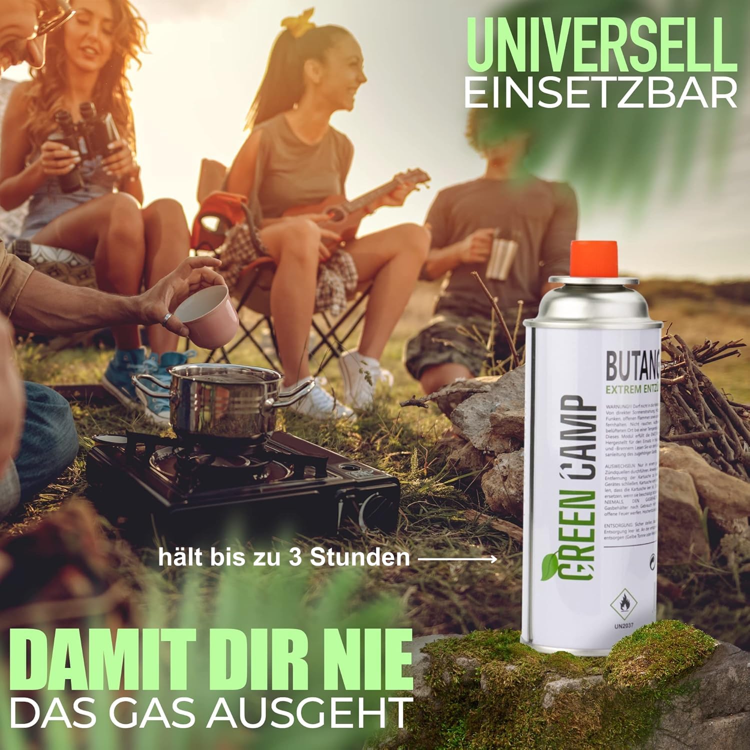 Green Camp ® 28x Gaskartuschen 227g [Made IN Europe] ideal für Gaskocher, Gasheizung, Gasbrenner, Unkrautbrenner oder Campingkocher - Butan Gaskartusche Typ MFS – 1A