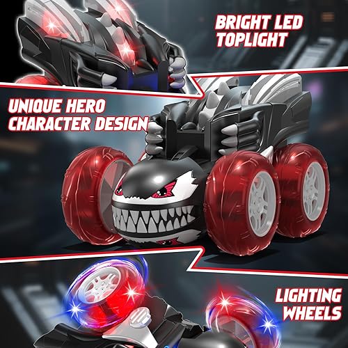 Miniatura 3 de Coches de control remoto para niños de 4 a 7 años, 2.4 GHz recargable a control remoto con luces frías, juguetes de regalo para niños de 4, 5, 6, 7,