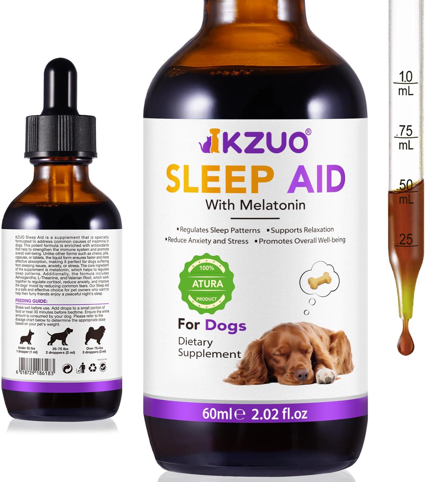 Melatonin for Dogs, Dog Melatonin, Anxiety Relief for Dogs, Melatonin for Small to Large Dog Breeds, Supports Relaxation, Regulates Sleep Patterns, Promotes Overall Well-Being, Dog Sleep Aid