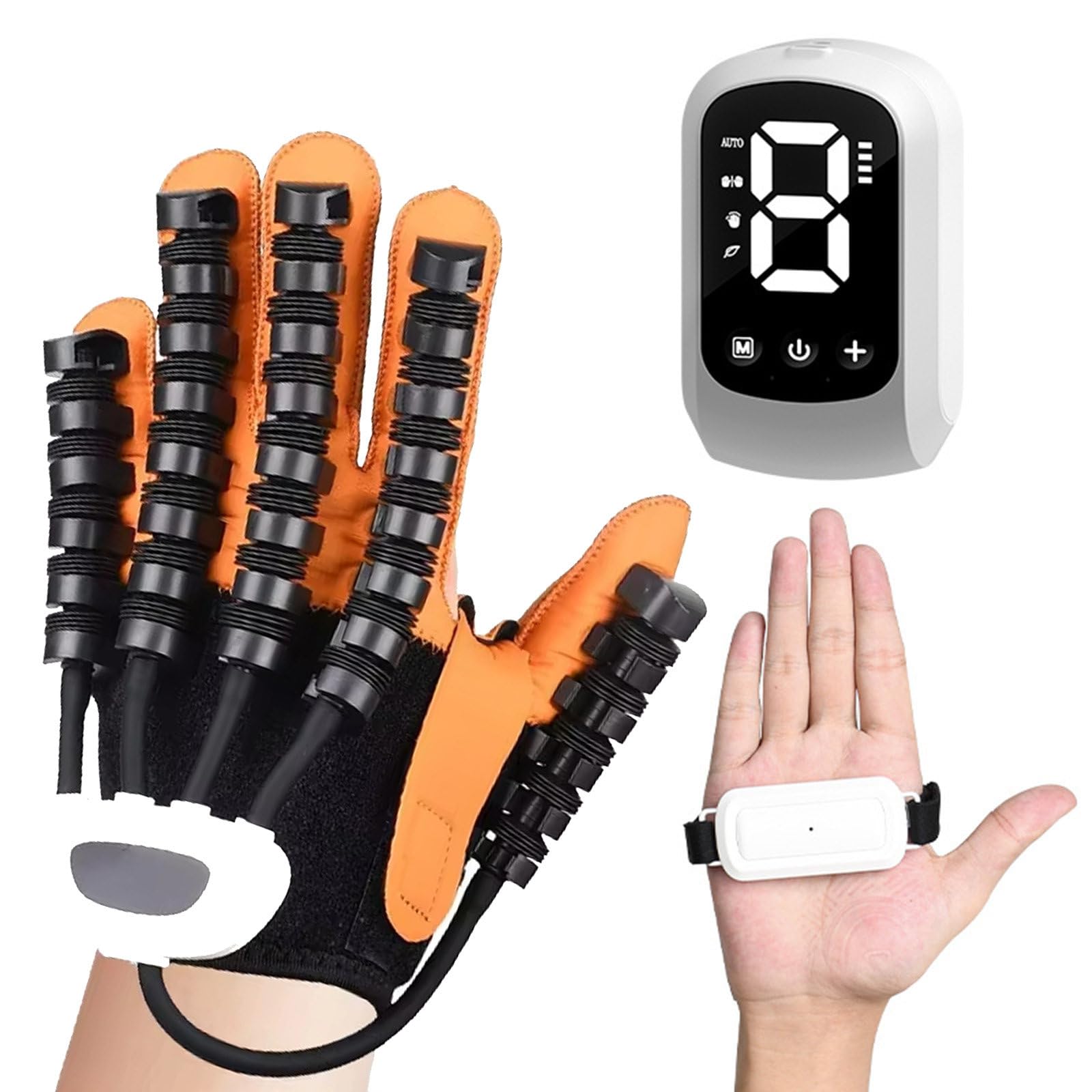 Guante RobóTico para RehabilitacióN De Accidentes Cerebrovasculares, Equipo De Terapia De Mano, 4 Modos, 9 Niveles De Fuerza. Guantes RobóTicos para Terapia De Mano para HemipléJicos Left-L