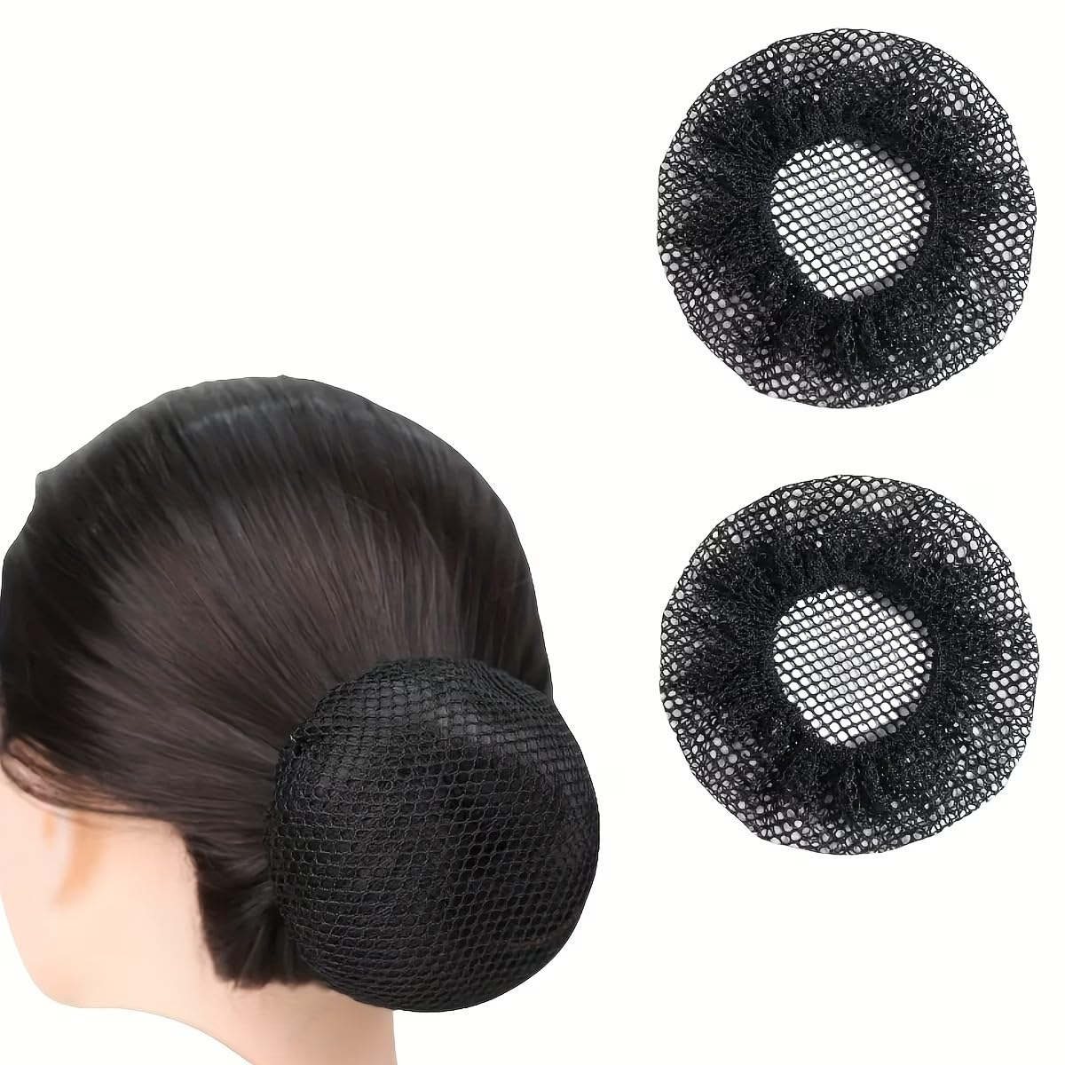 2 Pcs Elegant Hair Net for Women for Bun | Breathable Invisible Mesh Juda Net & Bun Covers for Hair | Professional Hair Accessories for Woman, Dance, Nursing & Everyday Use-image-32