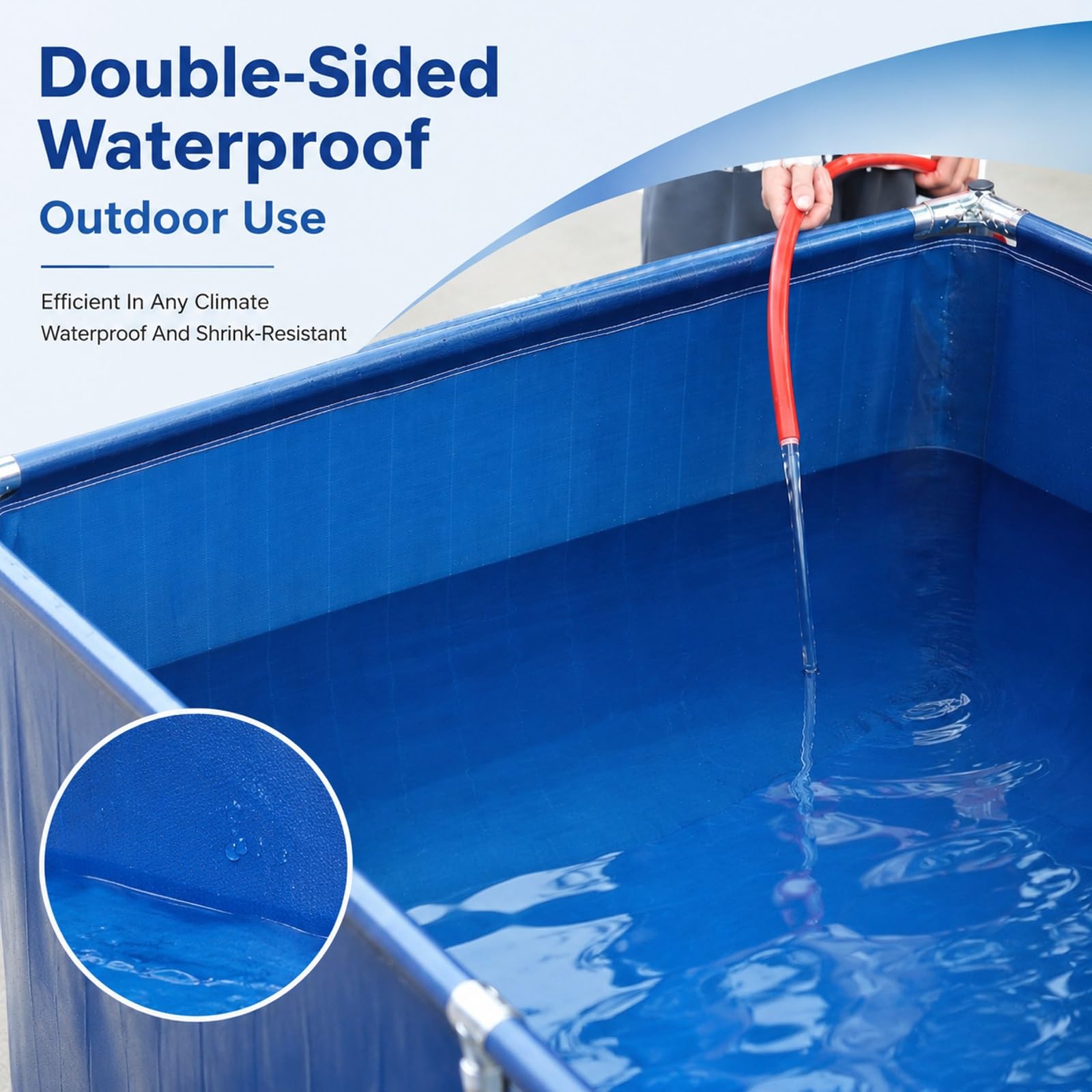 Piscina Desmontable con Marco Piscina sobre El Suelo para Patio Trasero para Adultos, Tanque De Agua Rectangular con Estructura De Acero Inoxidable/Acuario Exteriores(1.2x1x0.8m(253 gal/960 L))