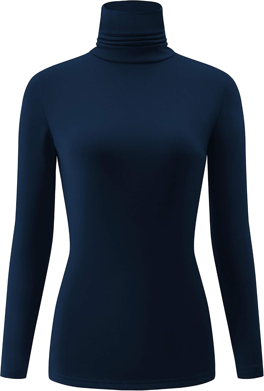 Kindcall Casual Turtleneck Tops Lightweight Long Sleeve Soft Thermal Shirts for Women
