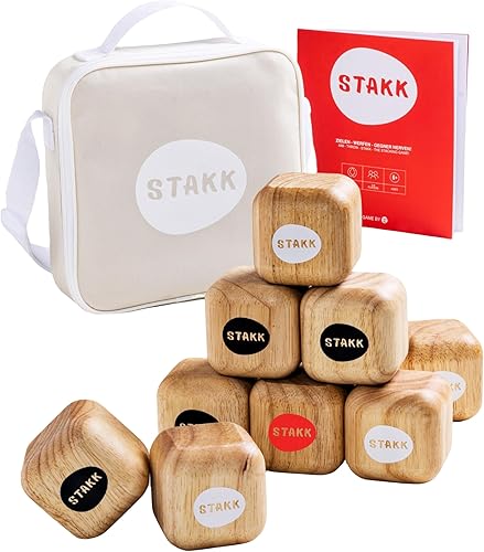 El juego al aire libre más popular de Europa - Beyond Bocce & Kubb - Juego de lanzamiento de torre para adultos y niños - Perfecto para playa,