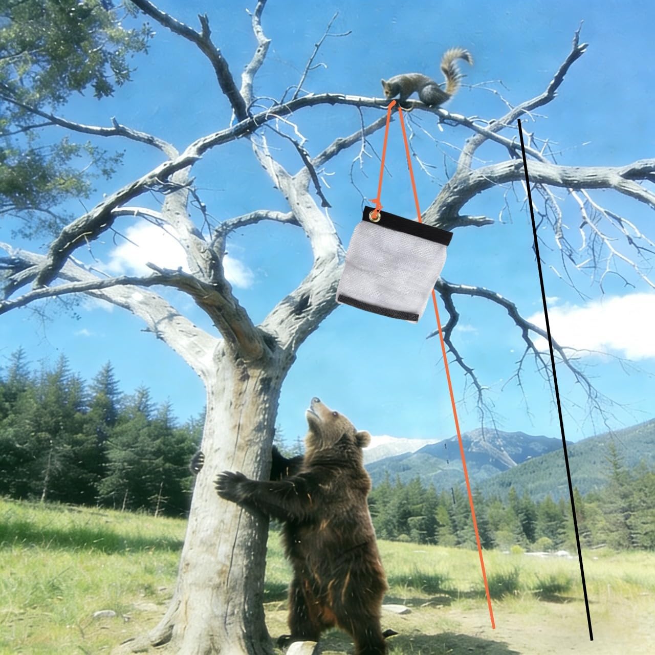 Bear Bag -Stainless Steel Bear-Proof Net Bag-Camping Food Storage