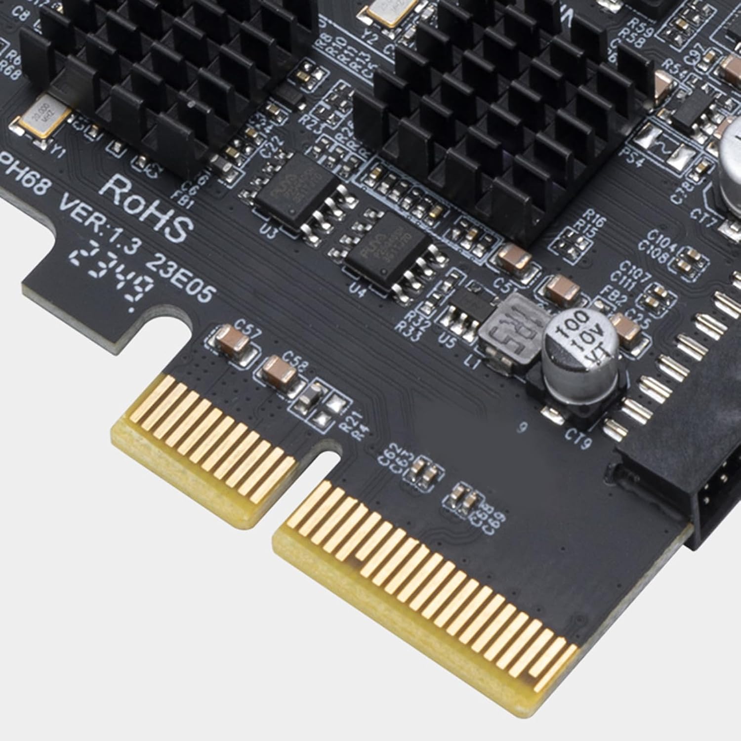 Practical USB PCIE Card Type C Adapter Desktop PCIE 4X To 3.2 Expansion For Desktop Motherboard