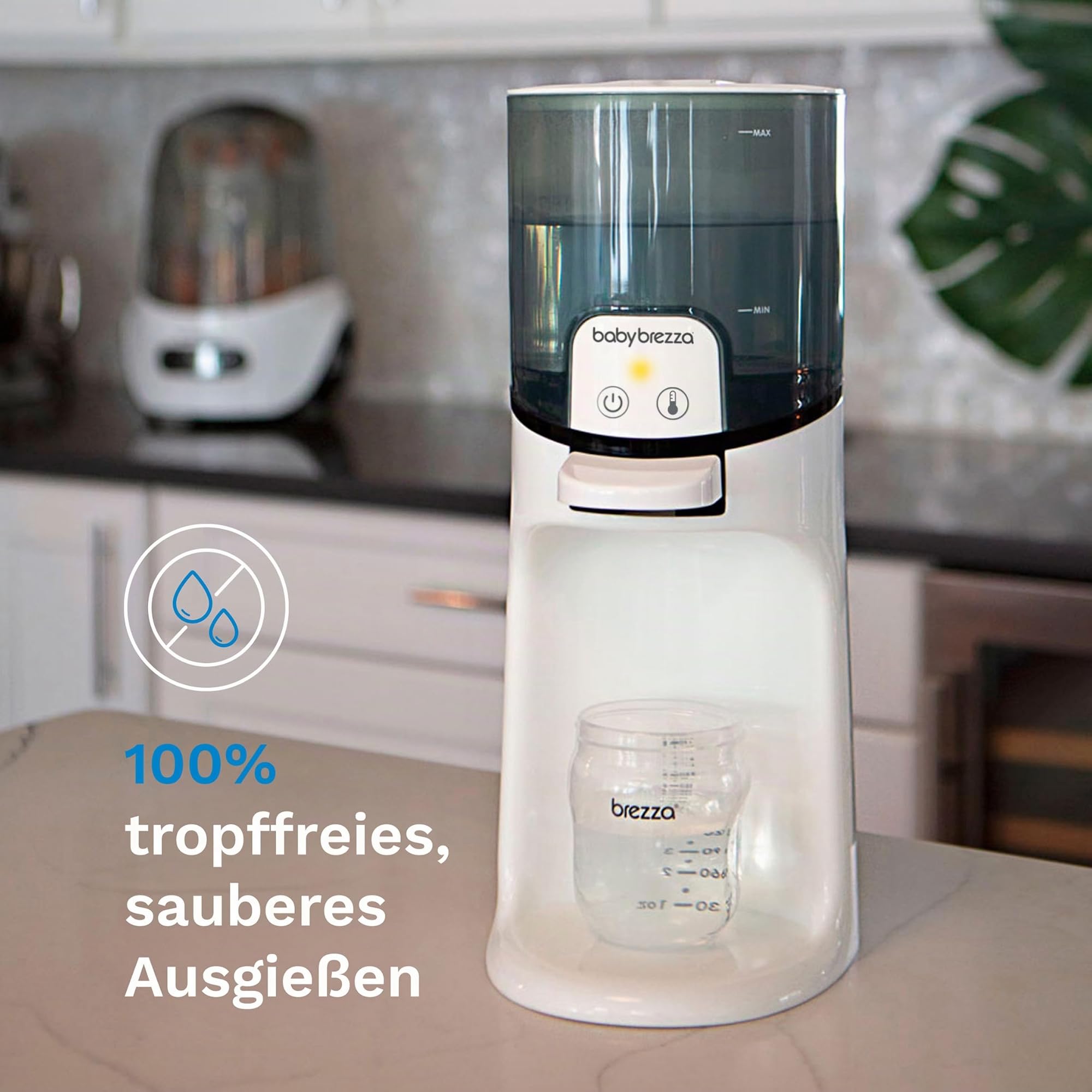 Baby Brezza Instant Water Warmer – Flaschenwärmer für Babyflaschen, sofort warmes Wasser für Babynahrung, 3 Temperaturen (22/37/40°C), ideal für Nachtfütterung & Säuglingsnahrung