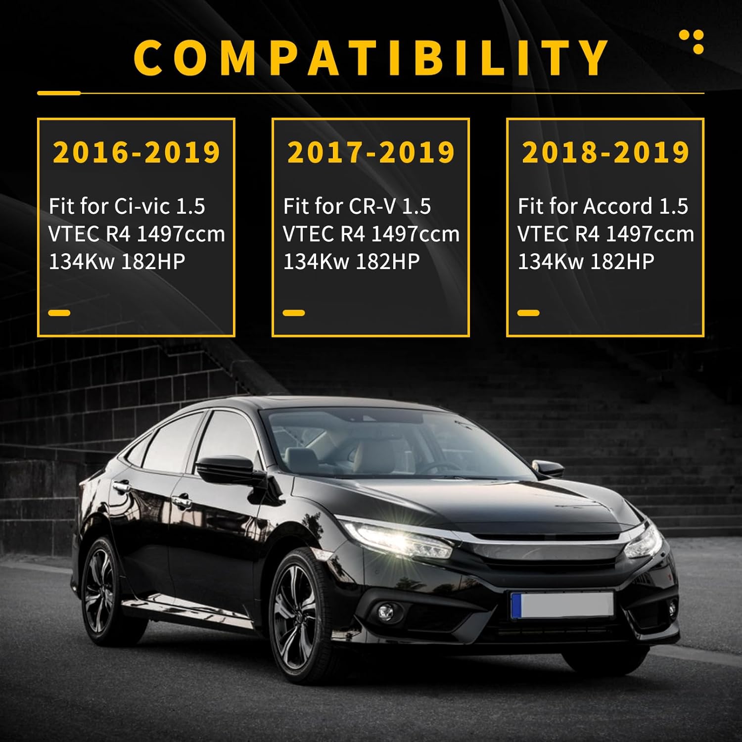 Electronic Turbo Wastegate Actuator For Honda 2016-2019 Civic, 2017-2019 CR-V, 2018-2019 Accord 1.5 VTEC R4 1497ccm 134Kw 182HP Wastegate Actuator, # K6T52372 18900-5AA-A01 49373-07100