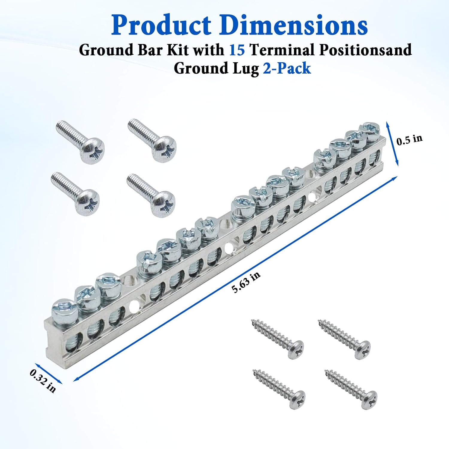 3MIRRORS PK12GTACP 12 Terminal Ground Bar Kit for Square D Electrical Panels 2-Pack (PK12GTACP 12)