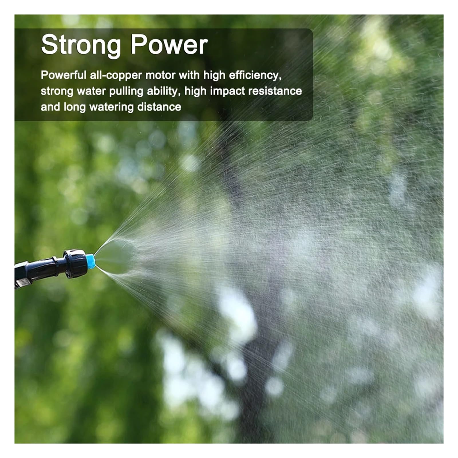 Spruzzatore elettrico, Dispositivo di irrigazione for piante con elettrica da giardinaggio a spalla, strumento agricolo multifunzionale capacità lunghezza 5 litri(Brown)