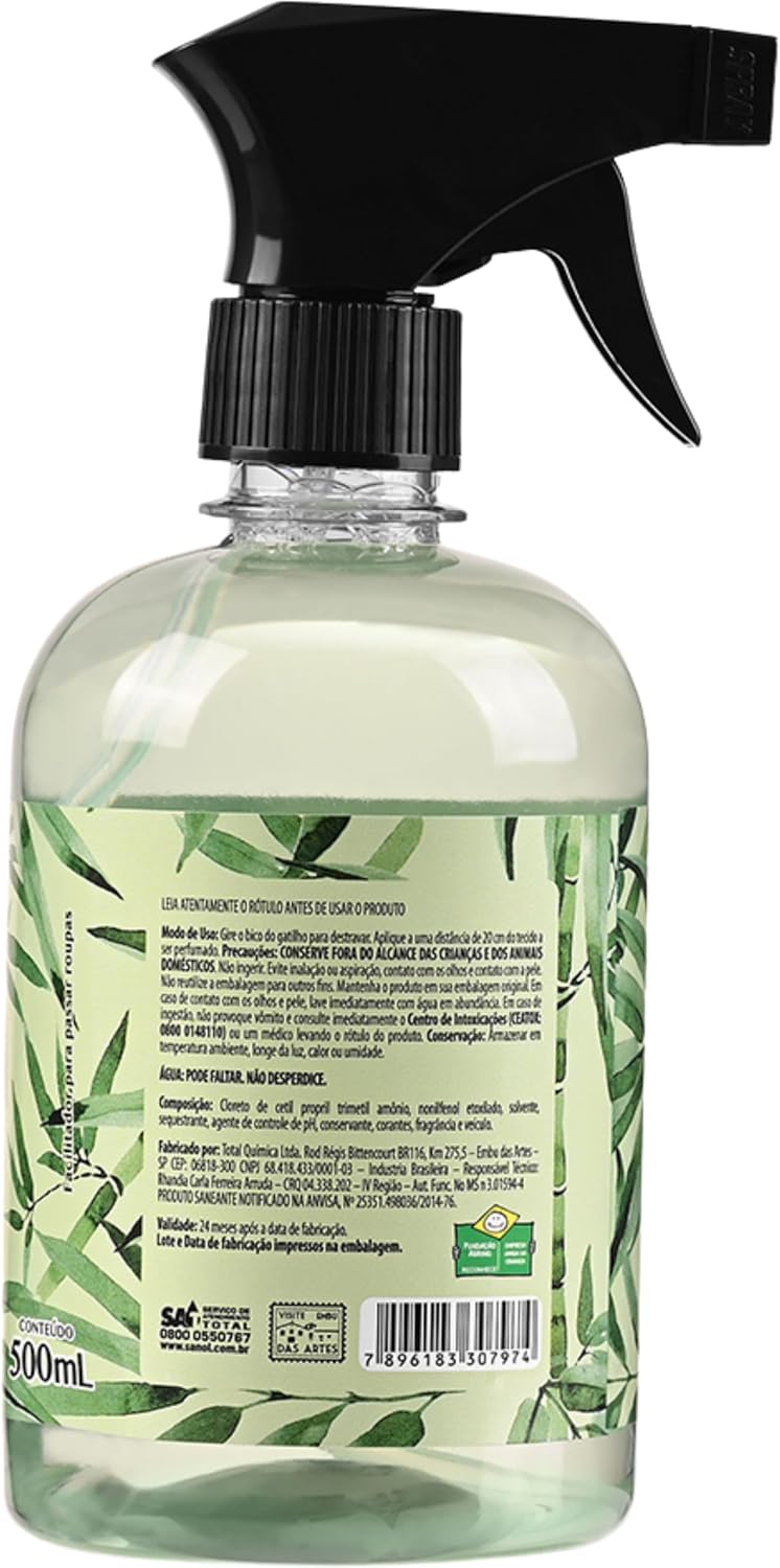 Giorno Casa Água De Passar Roupas E Tecidos Bamboo 500 Ml Verde
