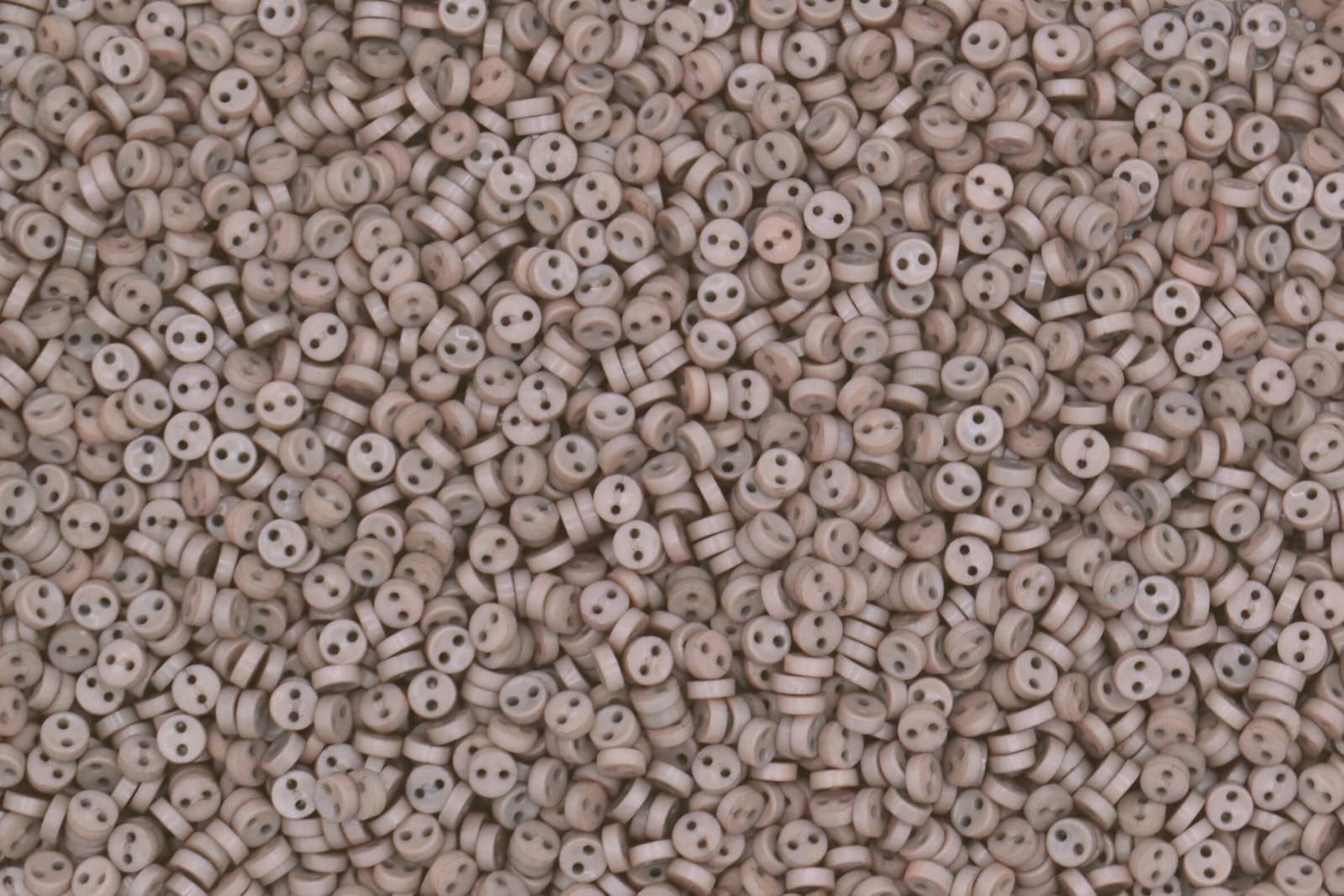 celloexpress 5mm Taupe Circles Mini Doll Buttons for Dolls & Soft Toys Clothes - 5mm Assorted Round Colours & Designs (Pack of 2000, Taupe Circles) — image 1