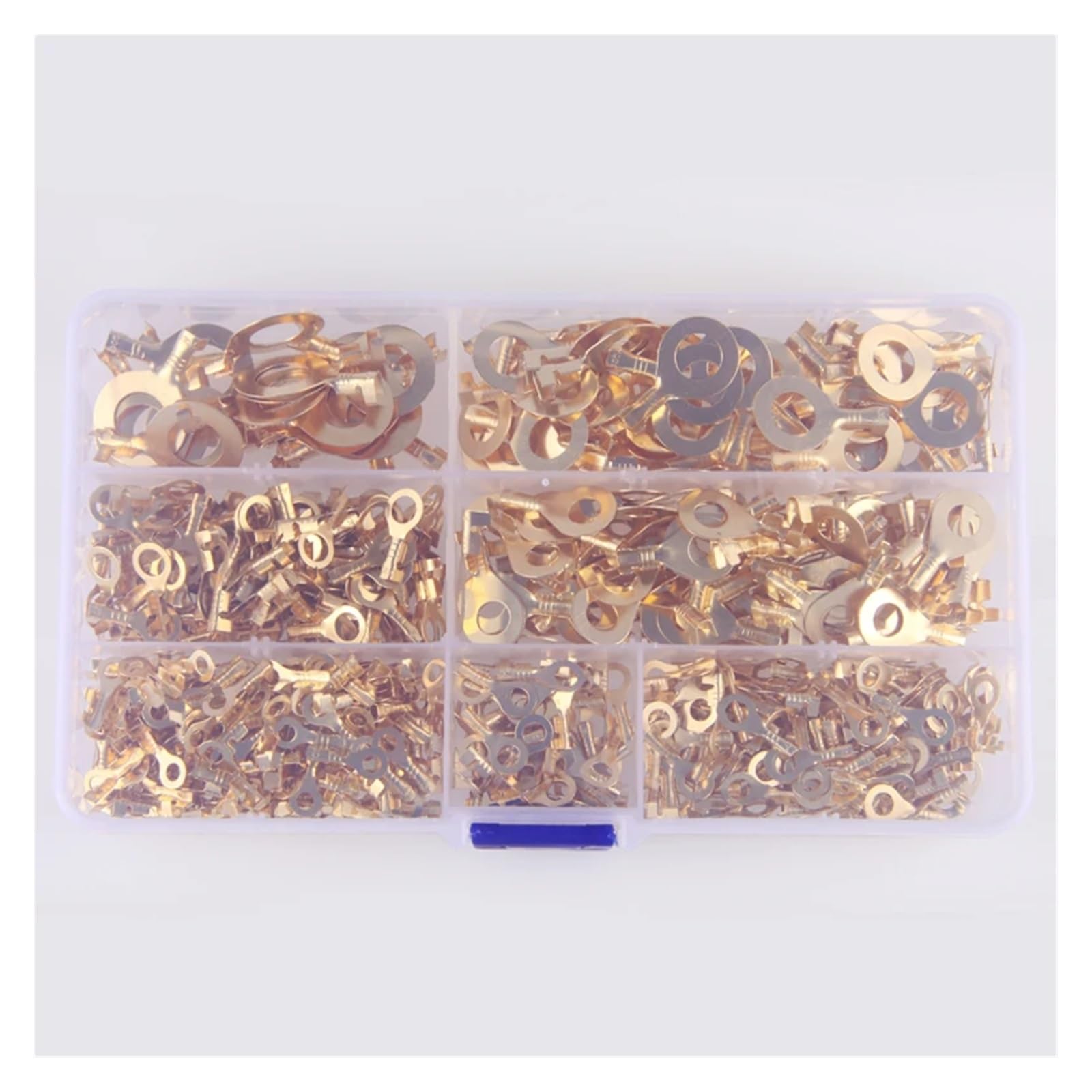 150 Stück M3/M4/M5/M6/M8/M10 Ringkabelschuh-Loch-Kupfer-Crimp-Anschlusskabelschuh-Drahtverbinder, nicht isoliertes Sortimentsset