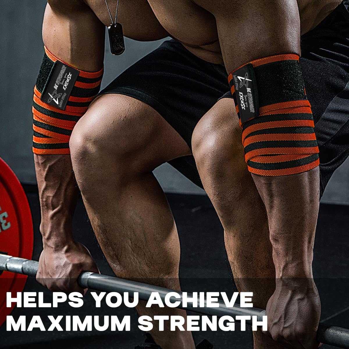 Elbow Wraps & Knee Wraps -Ultimate Support for Powerlifting, Cross Training, and Gym Workouts