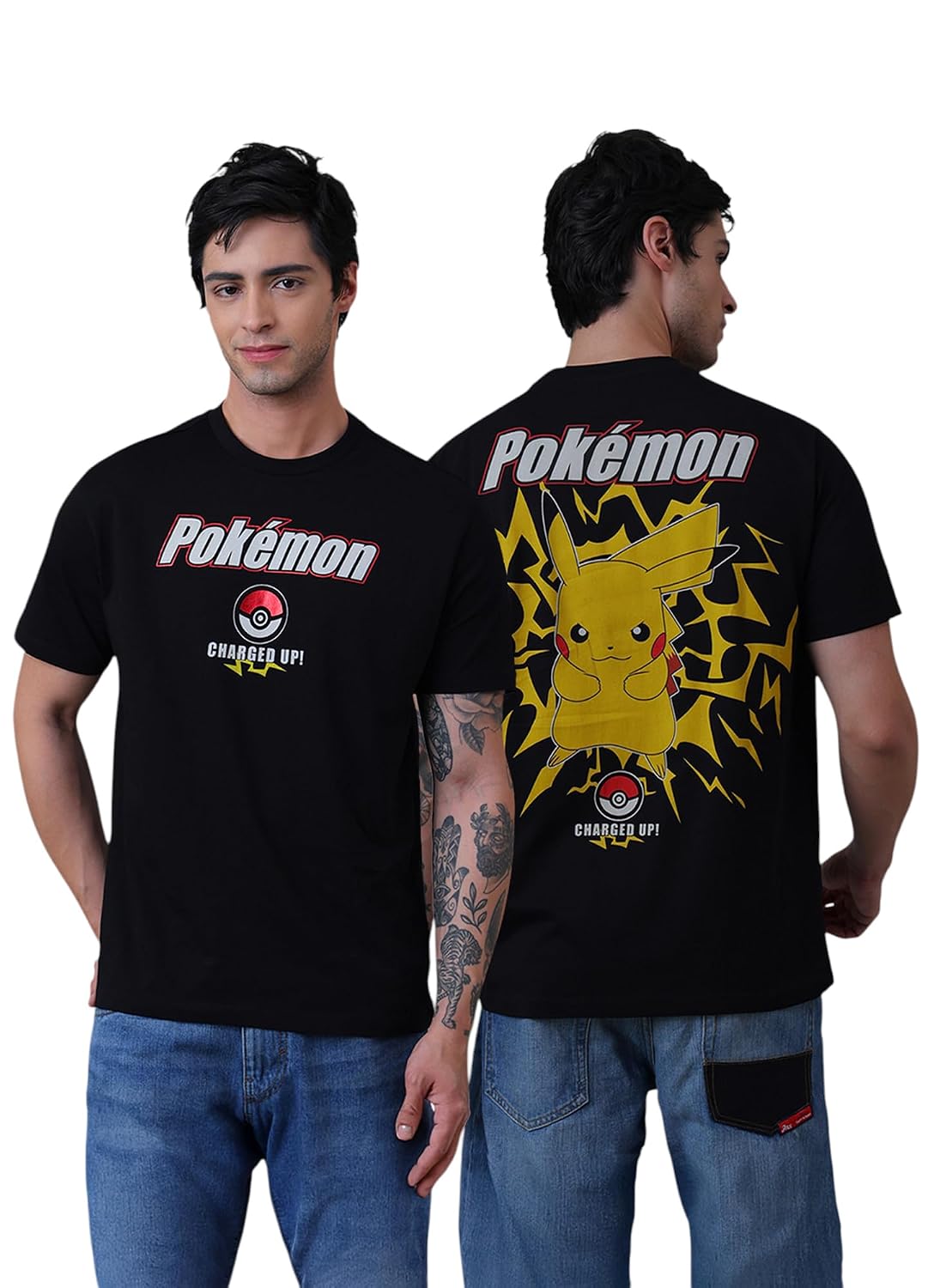 Free Authority Official Pokemon: Pikachu Graphic Printed Cotton Black Relaxed Fit Tshirt Men - Review, Price and Buying Guide