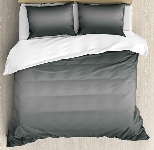 Miniatura 212 de Ambesonne Juego de funda de edredón color menta, líneas onduladas horizontales a rayas blancas abstractas de tonos suaves, exhibición de arte