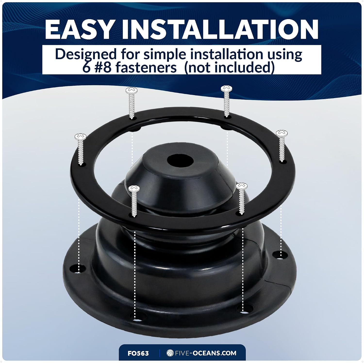 Five Oceans Motor Well Boot, Cable Boot, Covers Holes Up to 5-1/2" Diameter - FO563