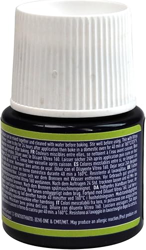 Miniatura 2 de Pebeo Vitrea 160, Pintura de Vidrio Brillante, Botella 1.5 fl oz - Lazuli