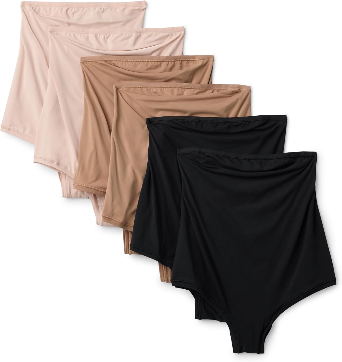 Amazon Essentials Women's Peached Microfiber Maternity Over The Bump Brief, Pack of 6
