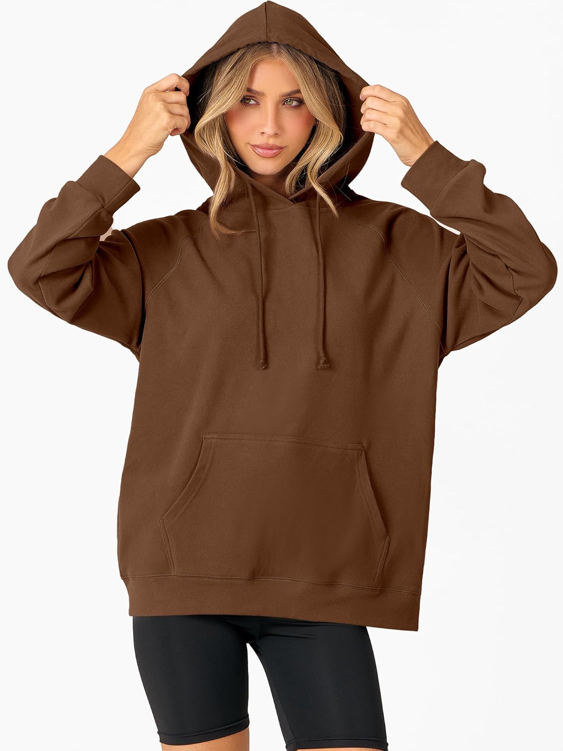 ANRABESS Women Hoodies Long Sleeve Loose Fit Fleece Hooded Sweatshirts Drawstring Pullover Top With Pockets 2025 Fall Outfits - Image 4