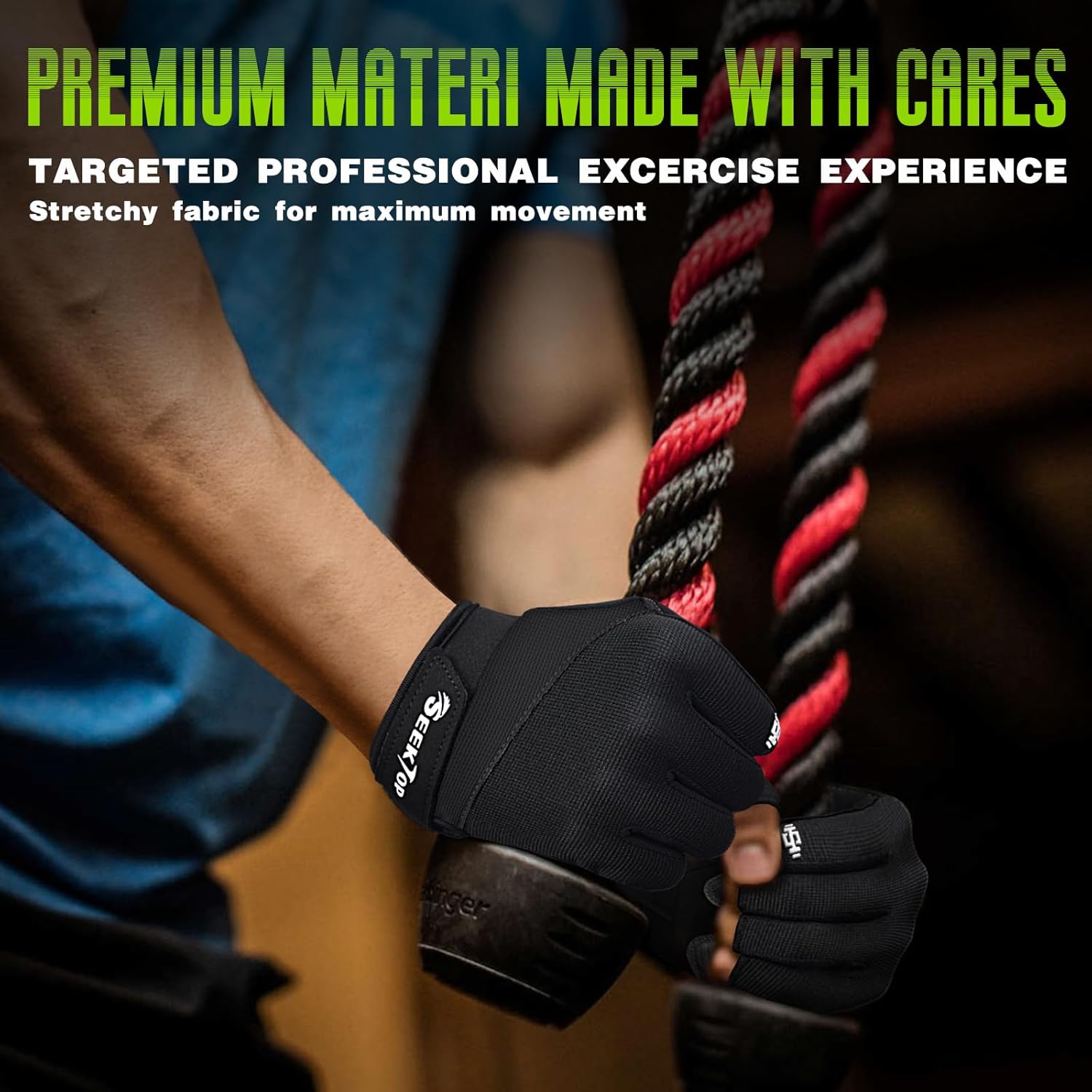 ATERCEL Gants D'entraînement Pour Homme Et Femme, Gants D'haltérophilie Avec Support De Poignet, Gants De Gym, Gants D'exercice Hautement élastiques Et Respirants Avec Rembourrage Intégral De La Paume