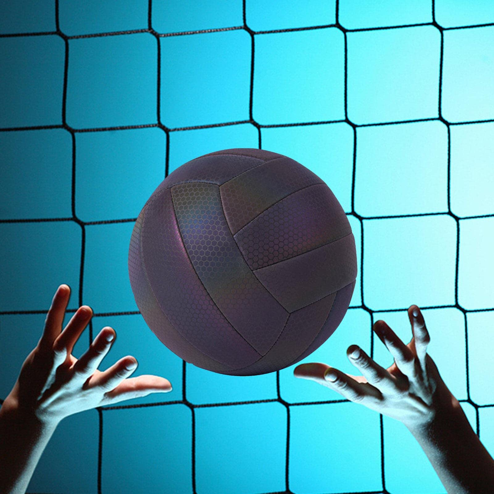 Holographisch Leuchtender Reflektierender Volleyball - Leuchtender Volleyball Größe 5 Sport Ballspiel Geschenke Für Indoor Outdoor Nachtspiel, Training