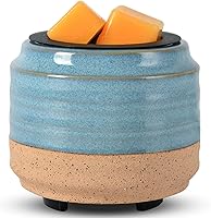 Vista 8 de Mocosa Calentador de cera de cerámica para derretimiento, calentador de cera de vela 2 en 1, calentador de fragancia para cubos de cera, derretidor