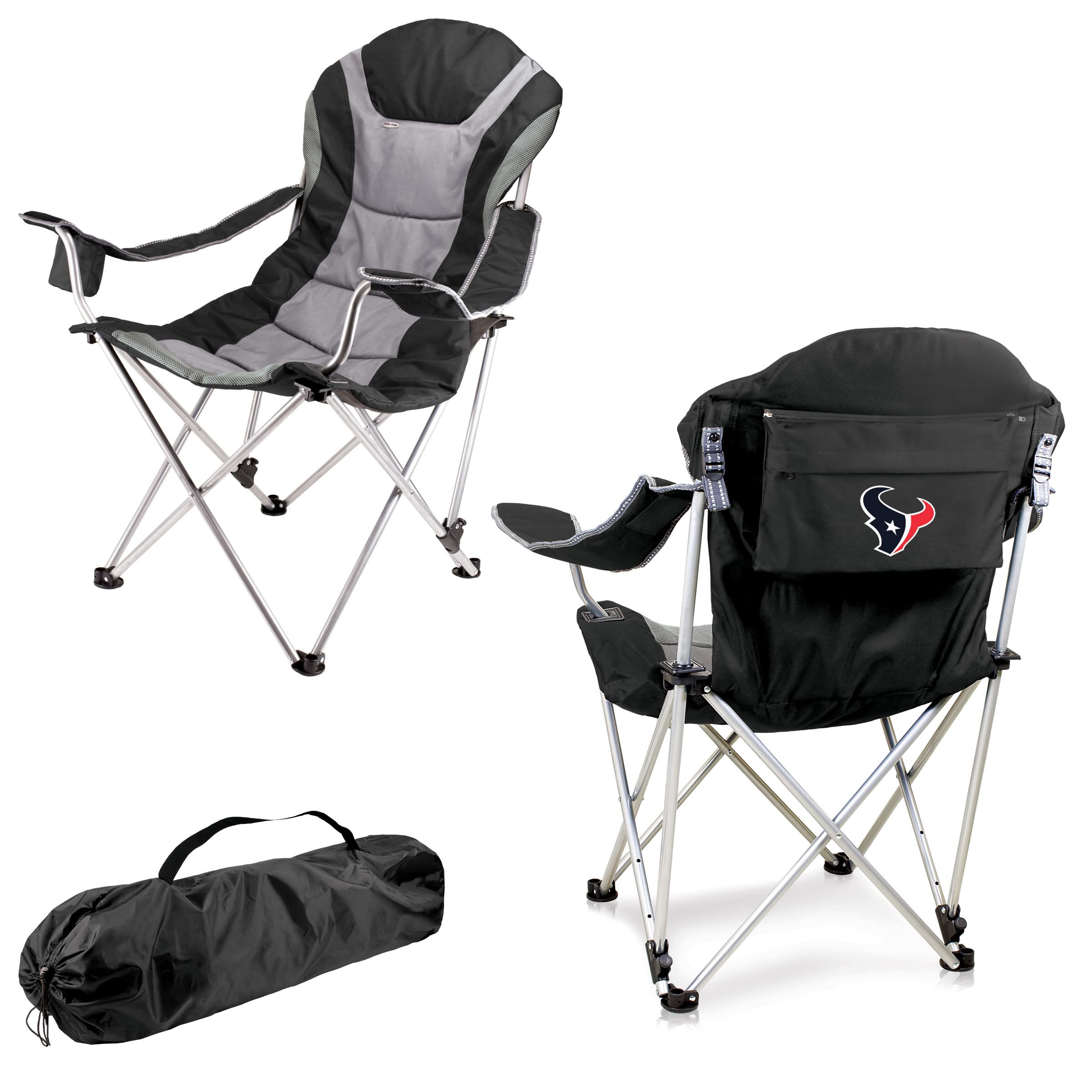 Picnic TIME NFL Unisex-Adult NFL Reclining Camp Chair, Beach Chair for Adults, Sports Chair with Carry Bag