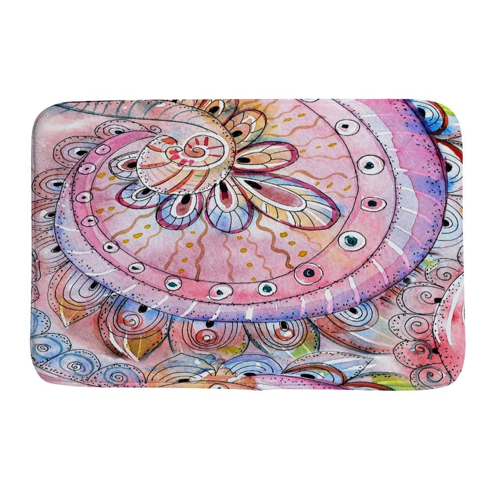 Tapis de bain rose corail en velours pour une sortie de douche cocooning
