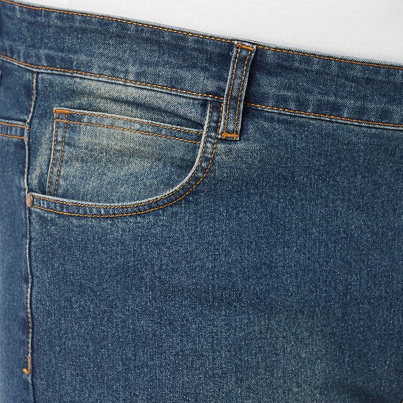 Image of Zush Men's Regular Fit Dark Blue Color Mid Rise Plus Size Stretchable Jeans