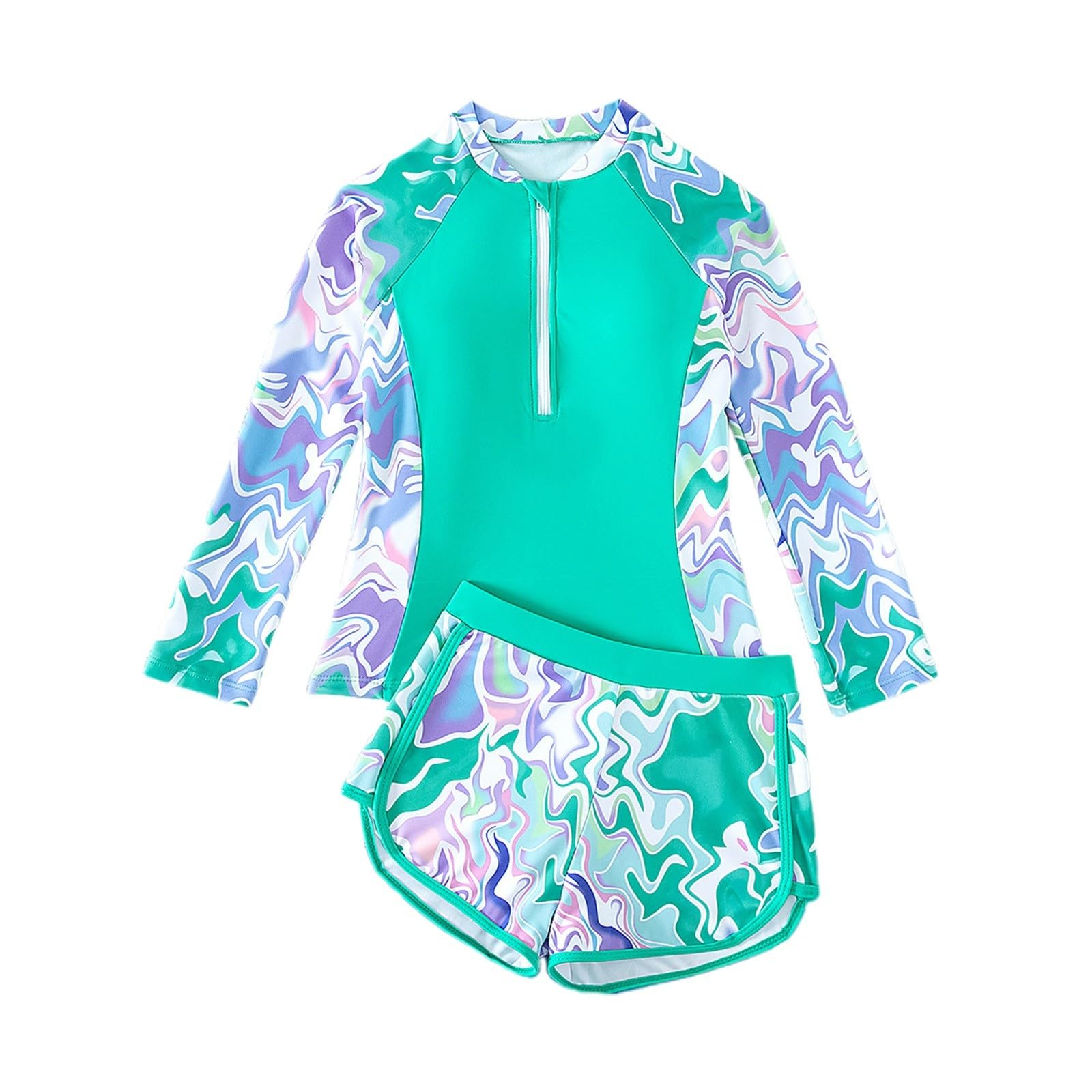 Generisch Bañador para niña de primavera caliente para niños, traje de baño separado lindo traje de baño de yoga para la playa