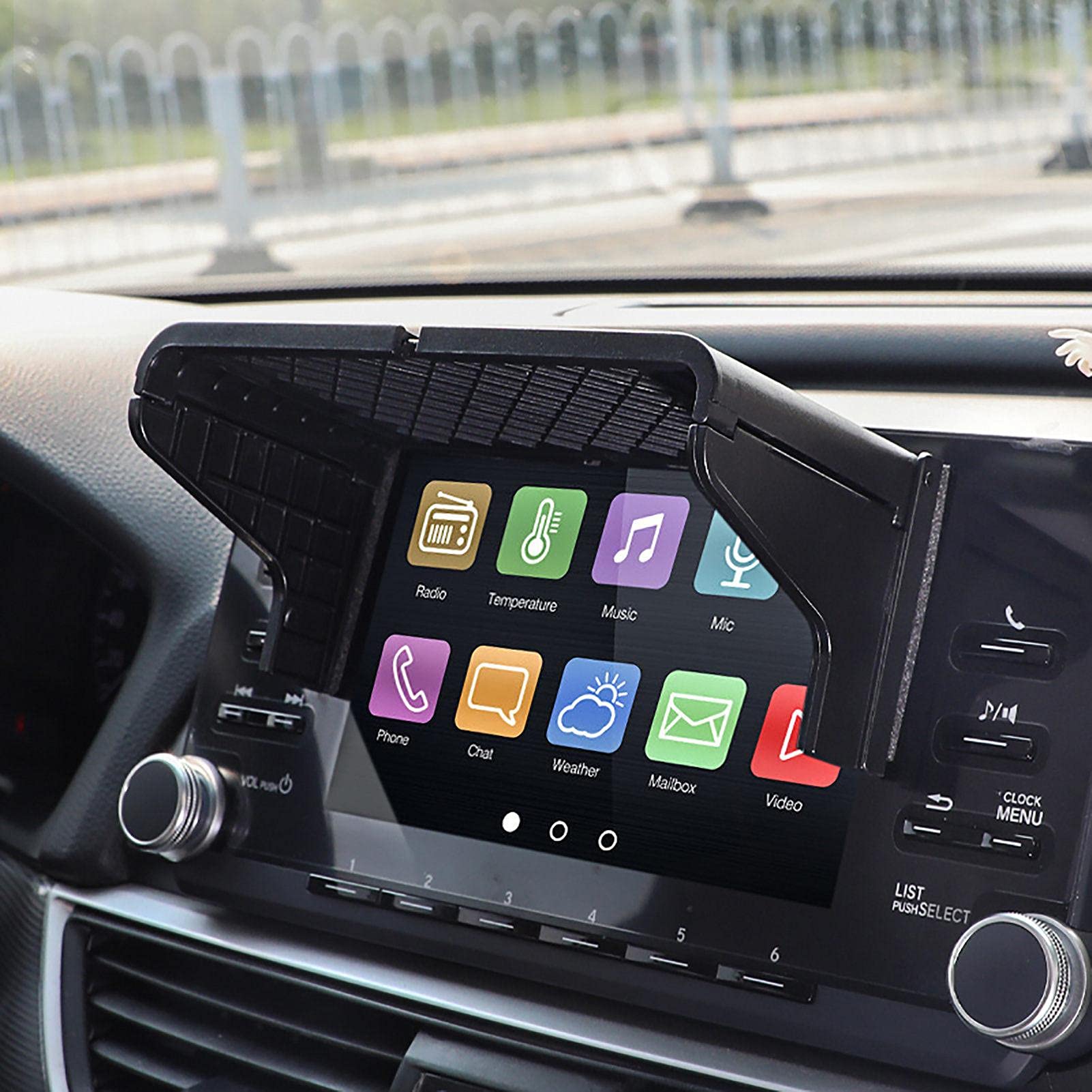 Pare-soleil / Visière Anti-reflet Pour GPS Voiture - Compatible Tous Modèles, Matériau ABS, 17.4x11cm