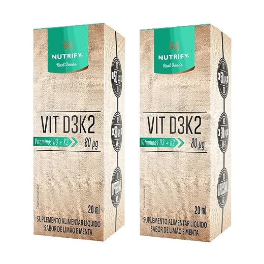 Kit 2X: Vitamina D3K2 Líquida Nutrify 20ml