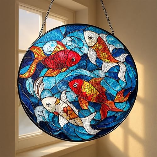 Miniatura 3 de Acrylic Koi Pond Window Ornament 2D Artistic Wall Accent