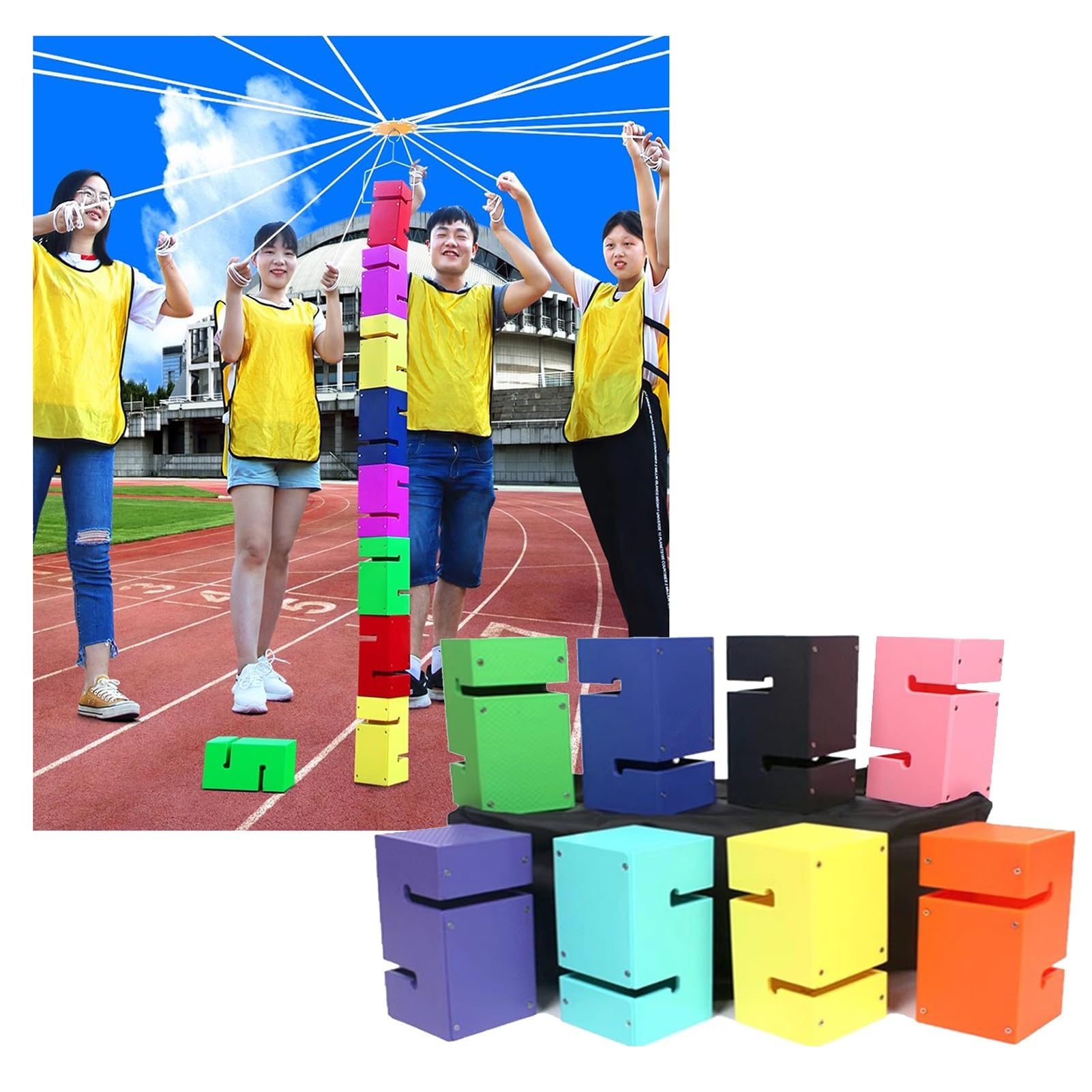 Travail D'équipe Jeu Journée Sur Le Terrain Jeu De Tour D'équipe For Le Travail Des Adultes, Jeu Brise-glace Au Bureau For Améliorer Les Compétences En Communication Et Favoriser Le Leadership