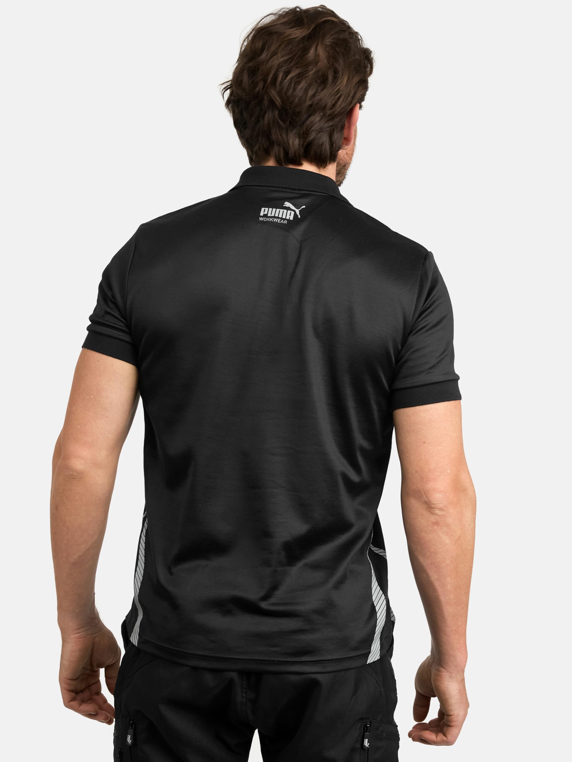 PUMA Workwear – Premium Poloshirt Herren – Funktionsshirt mit Reflektoren – Arbeitsshirt für Handwerk, BAU, Werkstatt & Industrie – atmungsaktives Gewebe – bequem & elastisch